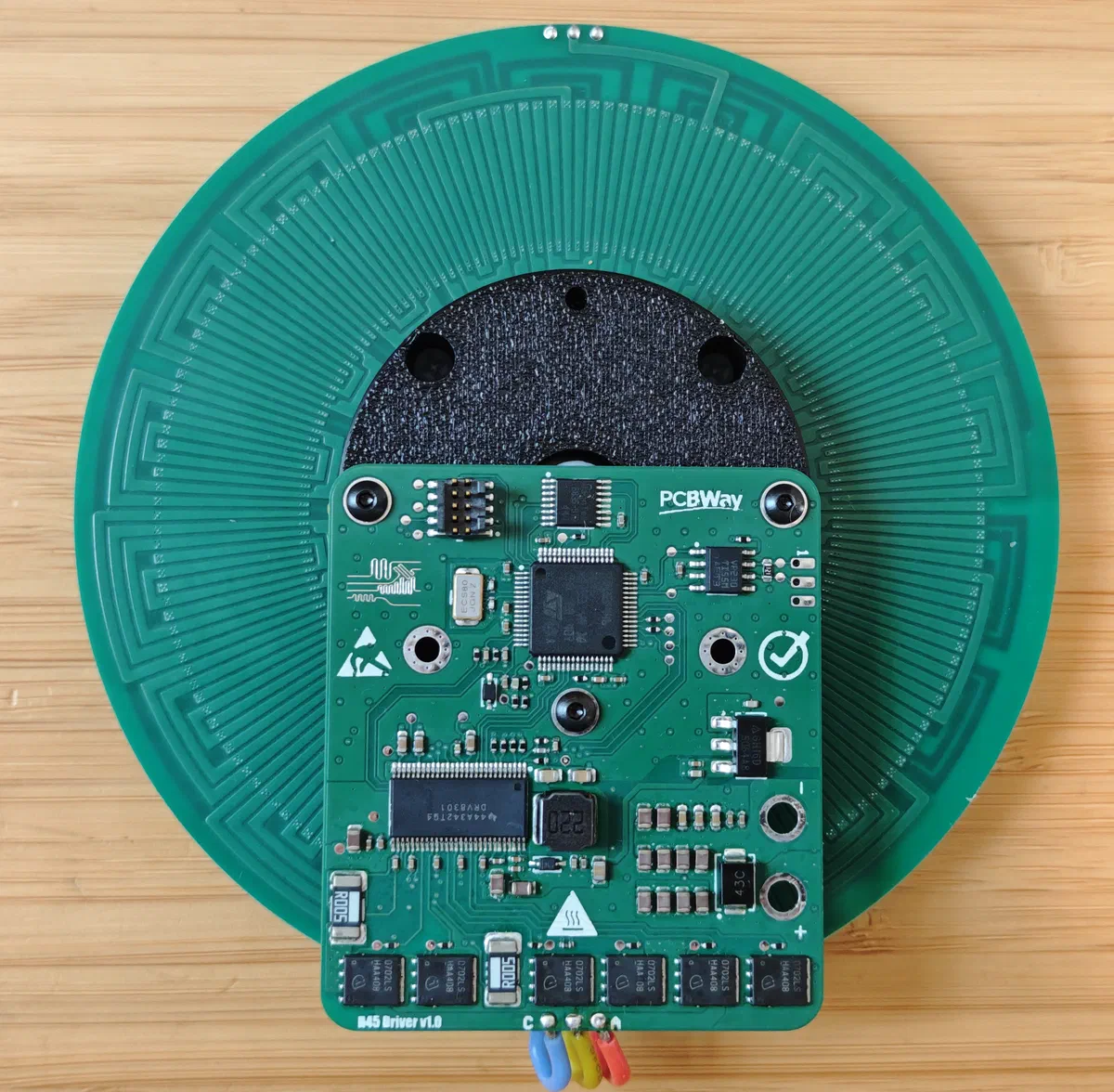 R45 PCB Motor assembled with its driver
